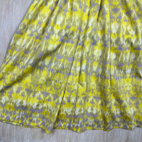 Calvin Klein Yellow Multicolor Sleeveless Summer Cocktail Lined Dress Size 2 - Picture 10 of 15
